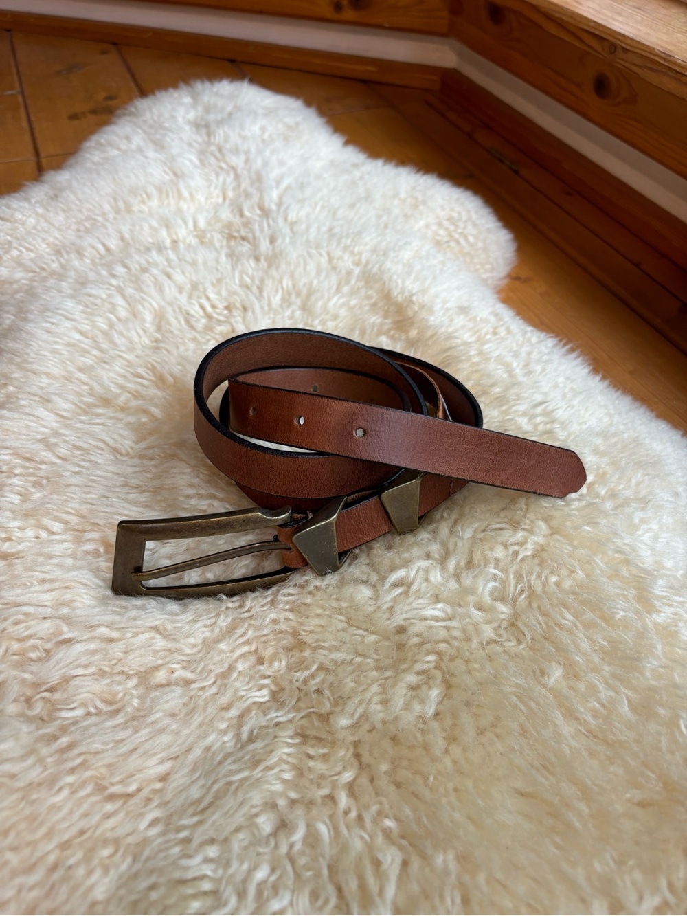 Free People Leather and Brass Belt